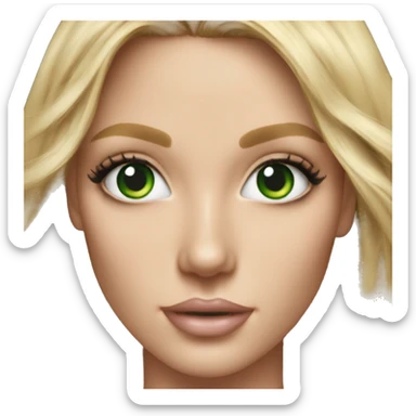 Realistic victoria secret model blonde green eyes  sticker