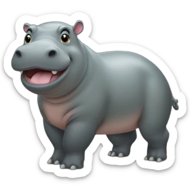 Hippopotame nain sticker