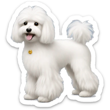fluffy maltese poodle sticker