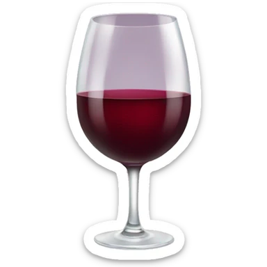 Red wine glass sticker