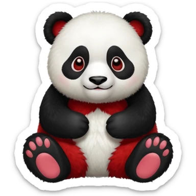 panda red sticker