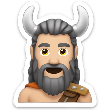 vikingo con hacha en la mano sticker