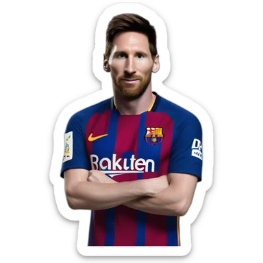 Messi con una largartija sticker