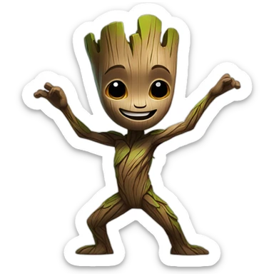 Groot dancing sticker