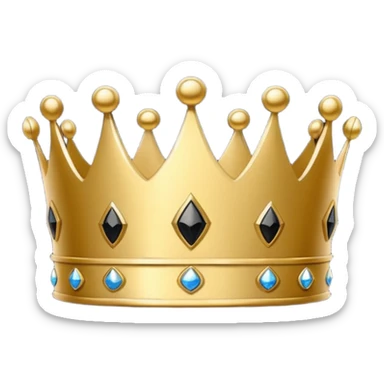 black premium logo crown simple sticker
