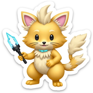  Fey Toony Sprigatito-Electrike-fusion-hybrid (full body) sticker