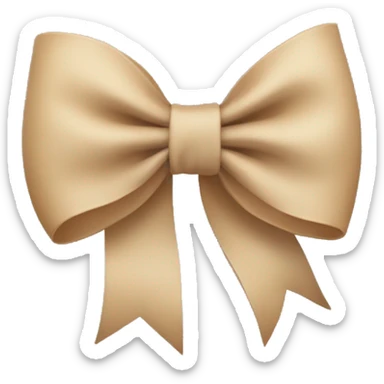 Beige bow sticker