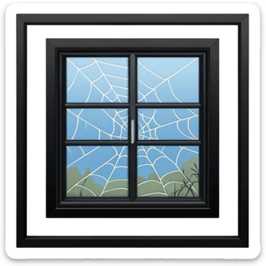 ventanas con telaraña sticker
