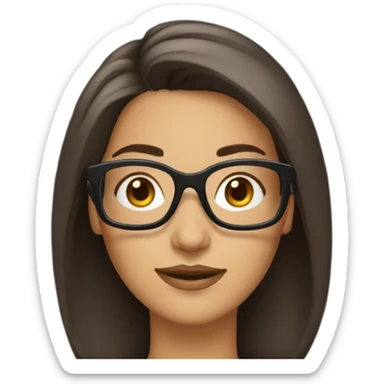 Dame-brune-portant-des-lunettes sticker