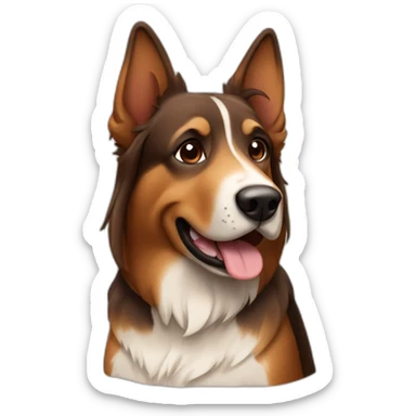 Marron Braco german dog sticker