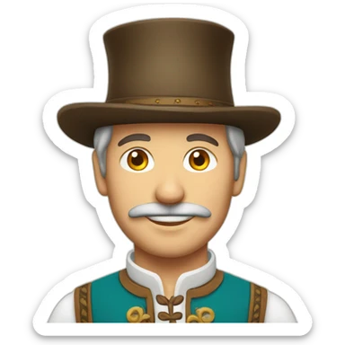 Bavarian man in traditional clothing sticker