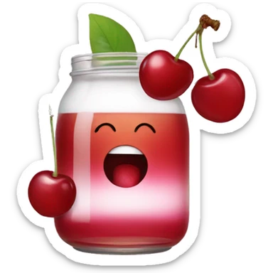 Cherry drinking kombucha  sticker