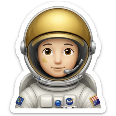Astronaut on moon sticker