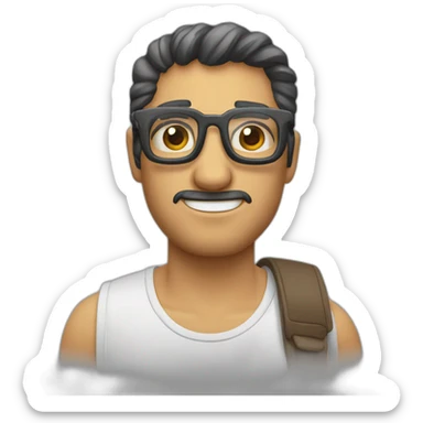 Hombre quitándose los lentes  sticker