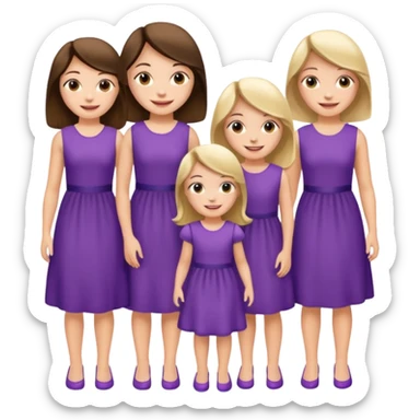 As meninas do celso são 5 : 2 filhas e 3 netas sticker