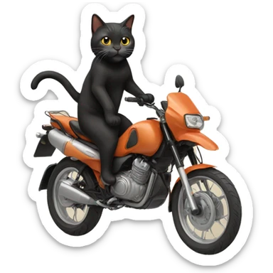 cat riding a cat sticker
