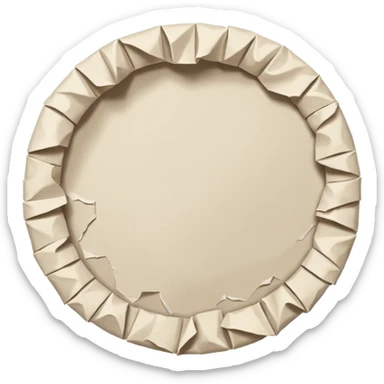 crumpled paper circle sticker