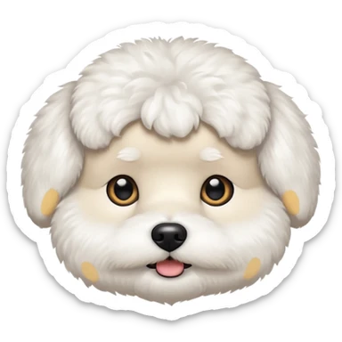 bichon frise face sticker