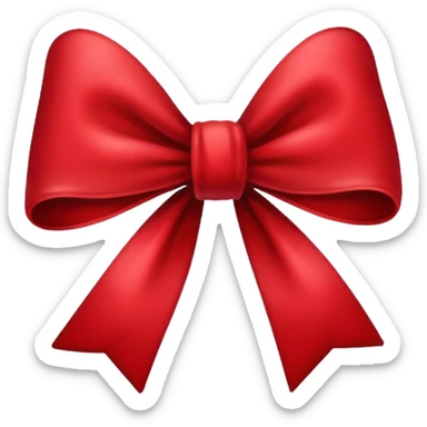 Red velvet bow sticker