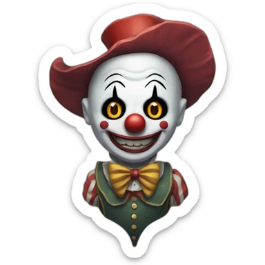 COD Ghost As A Clown sticker