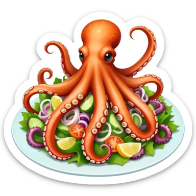 delicious octopus tentacle salad sticker