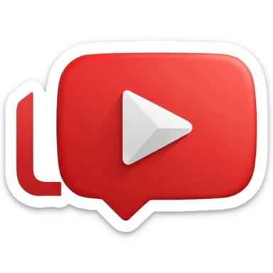 you tube logo play button animated you tube text sticker
