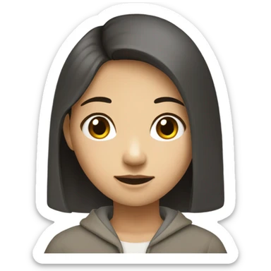 asian girl who's mbti is isfp sticker