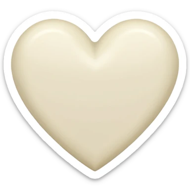 Ivory heart sticker