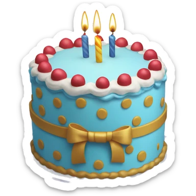 birthday cake sticker