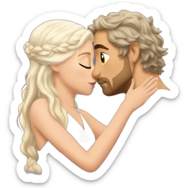 Daenerys Targaryen gives a kiss with her hand sticker