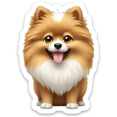 Pom with heart sticker