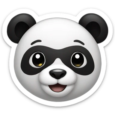Panda with black and white switched sticker
