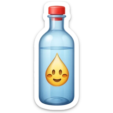 une bouteille de cristaline sticker