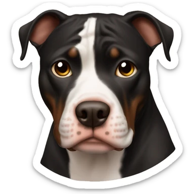 Black with some brown pitbull sticker