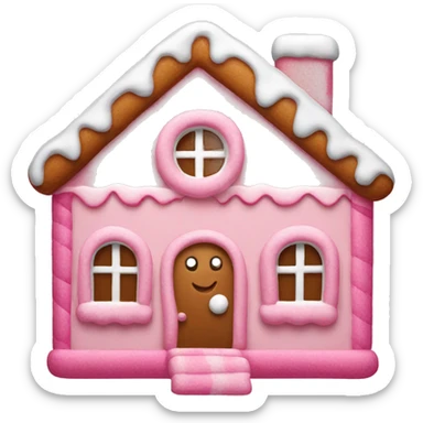 Pink gingerbread house  sticker