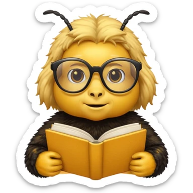 bee with professor sticker