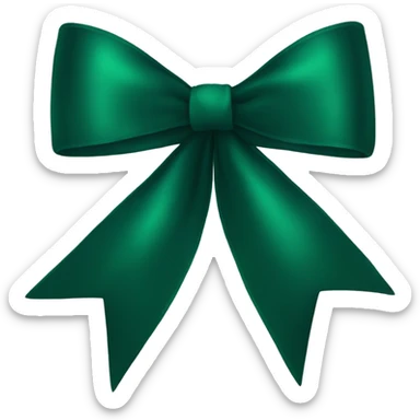 Dark green bow sticker