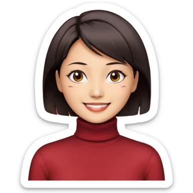 Ada Wong from resident evil 4 remake in roll-neck sweater  sticker