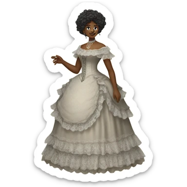 galora in Victorian dress elegant, full body sticker
