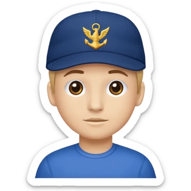 Blue cap with MASA sticker