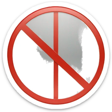 prohibited sign sticker