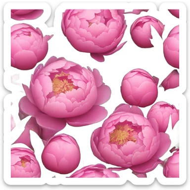 A bouquet of pink peonies sticker
