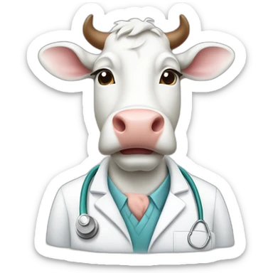 dairy cow veterinarian sticker