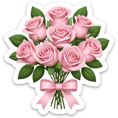 Light Pink Bouquet With Roses sticker