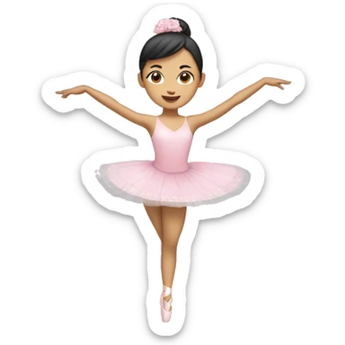 Asian ballerina sticker