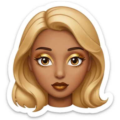 lip gloss brown with makeup gold sticker