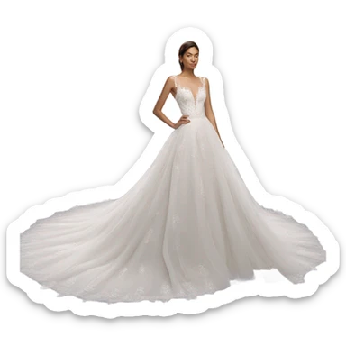 white wedding dress sticker