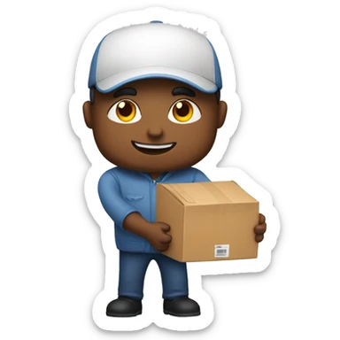 Own delivering a courrier sticker