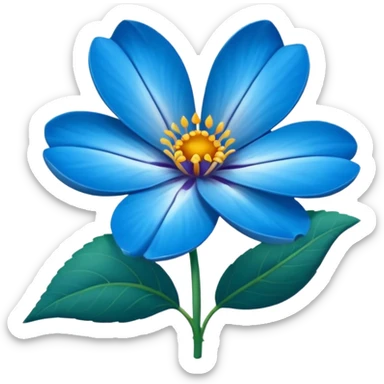 Una flor azul sticker