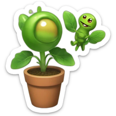 Peashooter With naruto sticker